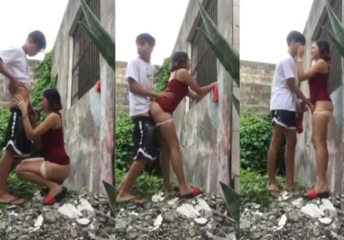 Đụ lén chị hàng xóm thèm khát sau nhà